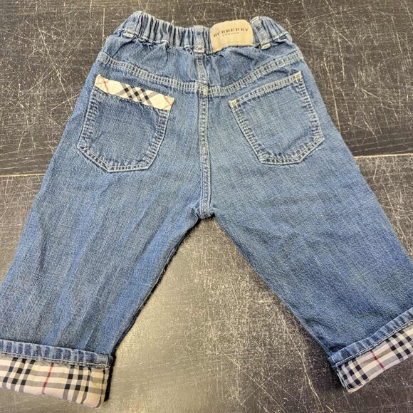 Burberry Blue Denim & Nova Check Infant Jeans 12M - Picture 4 of 4